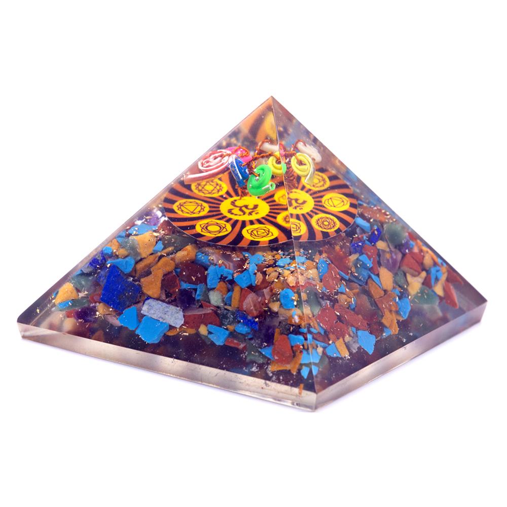 ancient wisdom Orgonite Pyramid - Om Chakra - 70 mm