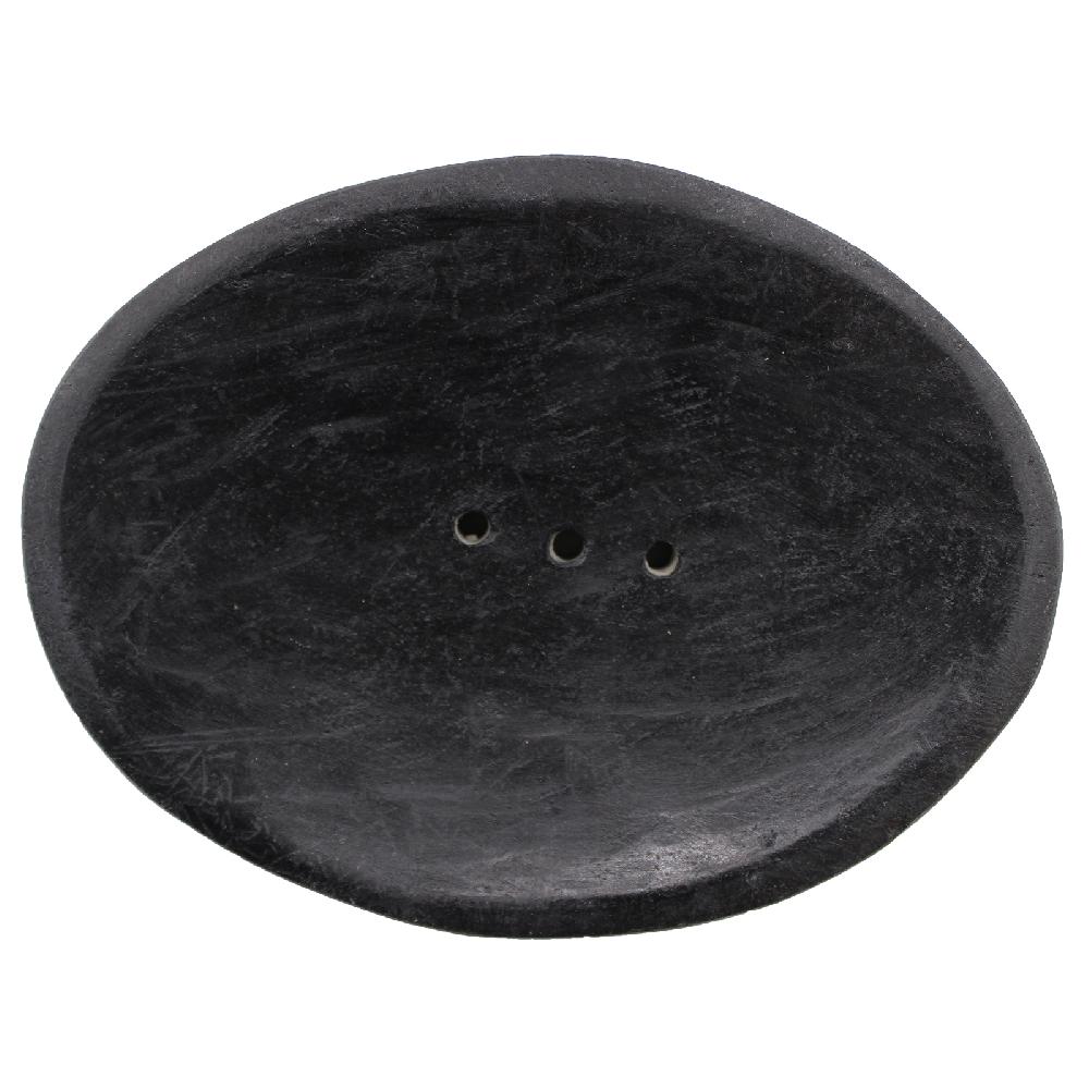 Ancient Wisdom Oval Black Marble Soap Dish