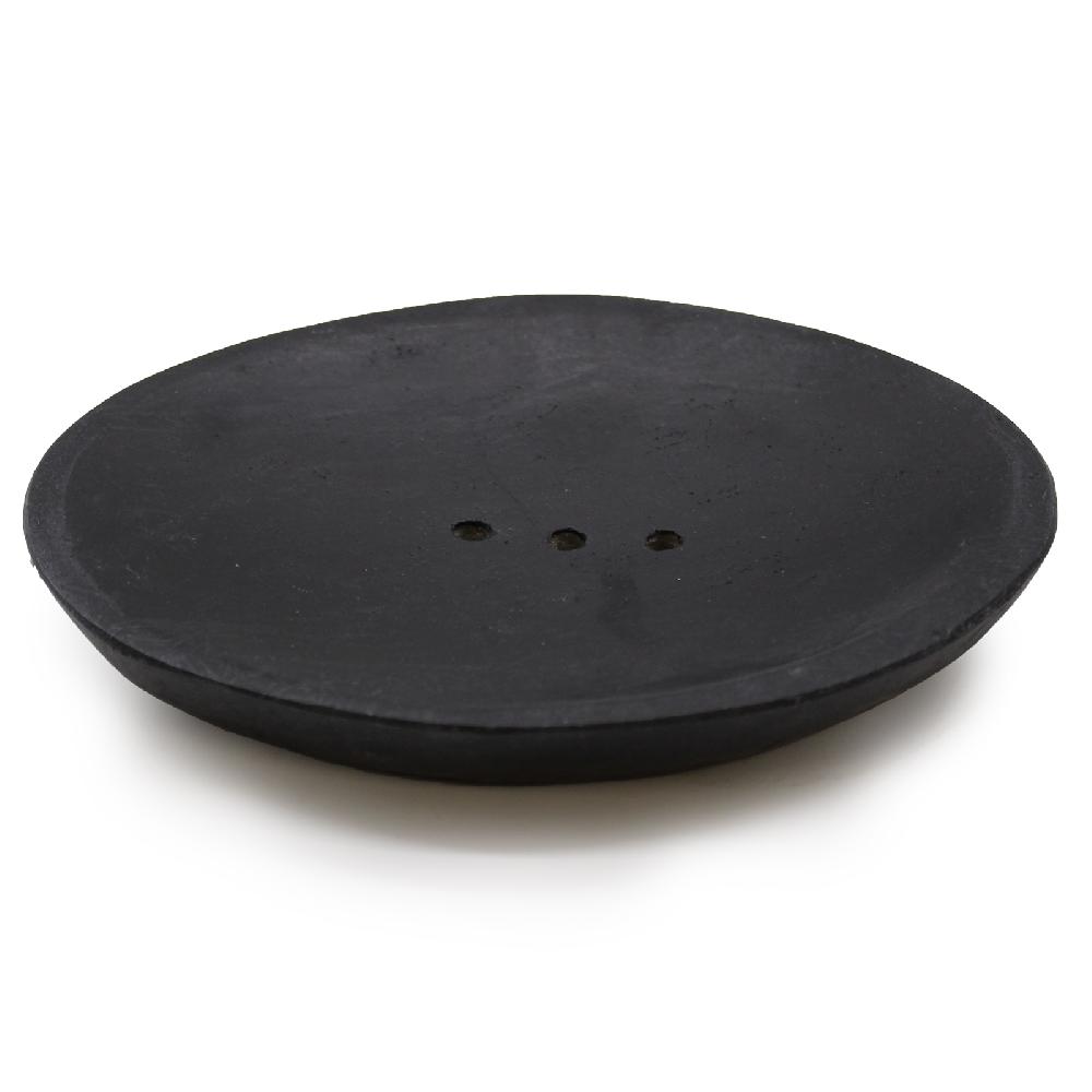 ancient wisdom Oval Black Marble Soap Dish