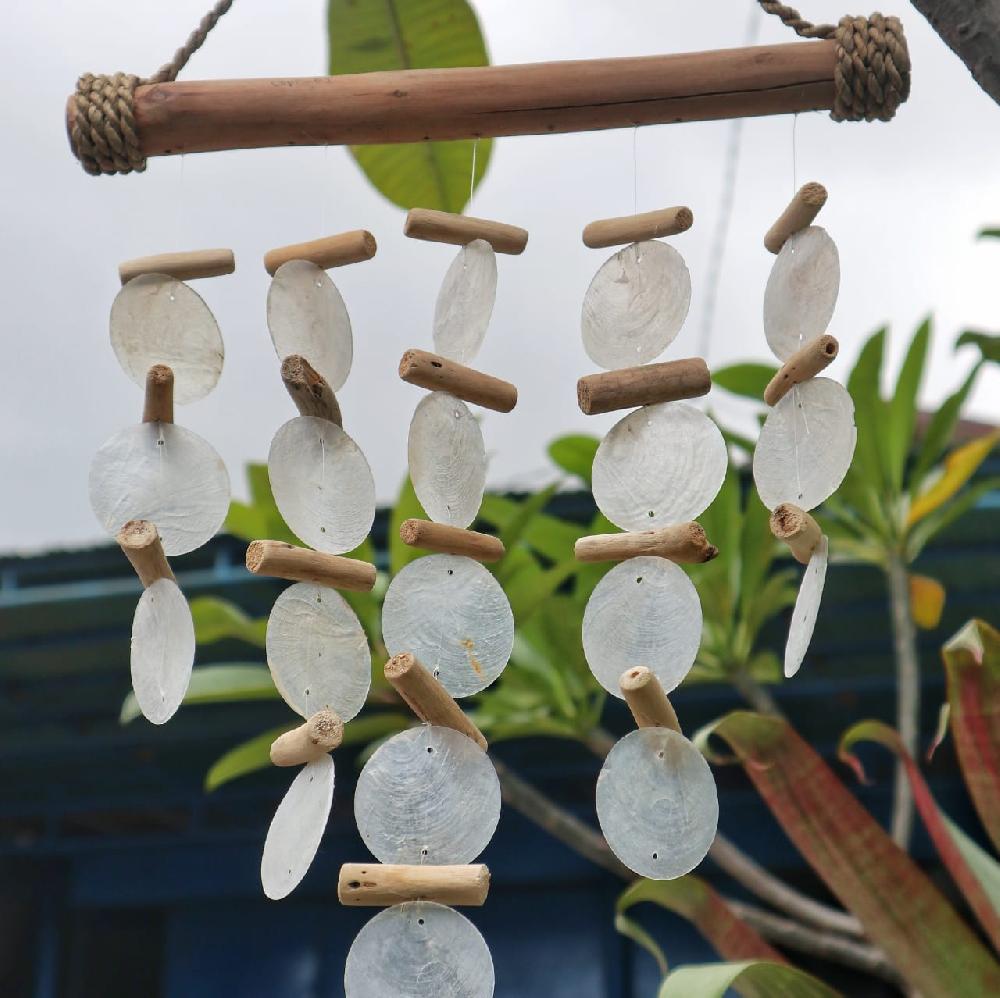 Ancient Wisdom Pearl Effect Driftwood Chime