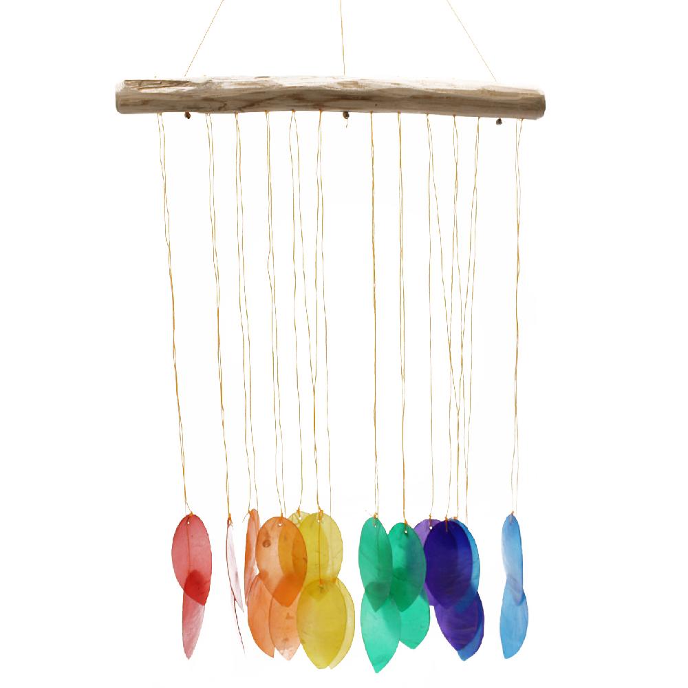ancient wisdom Rainbow Large Leaf Chime