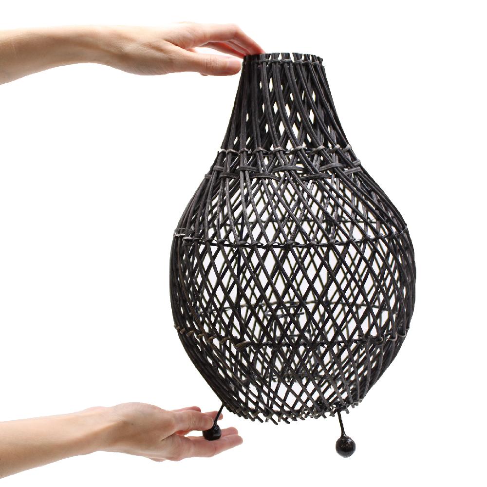 Ancient Wisdom Rattan Table Lamps - Black