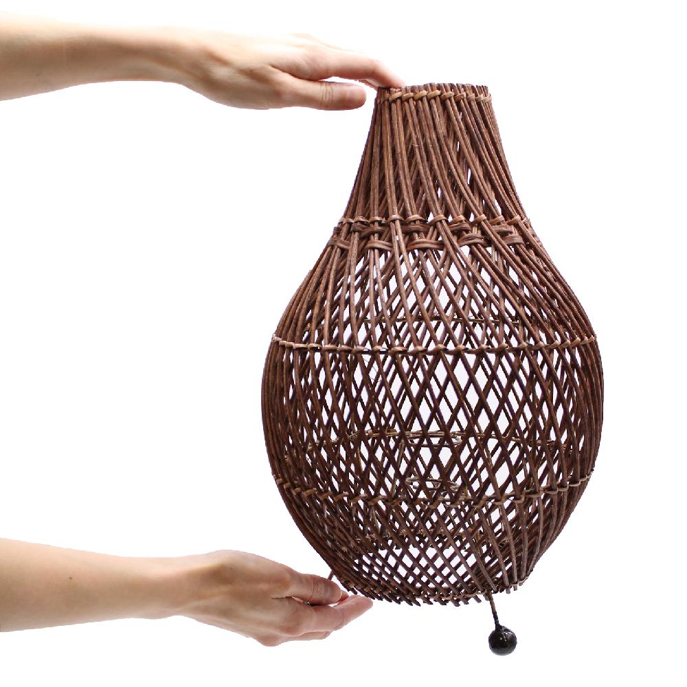 Ancient Wisdom Rattan Table Lamps - Dark Brown