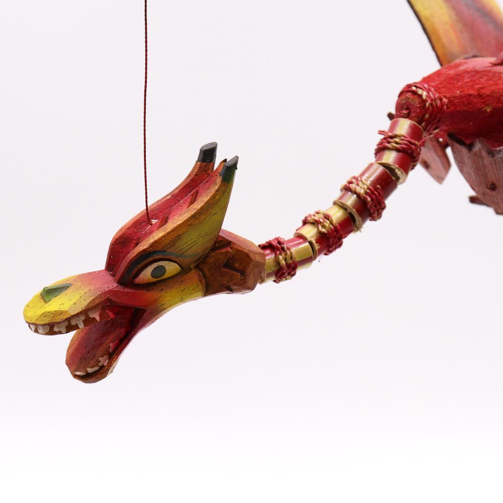 Ancient Wisdom Red Coconut Dragon Mobile 37cm