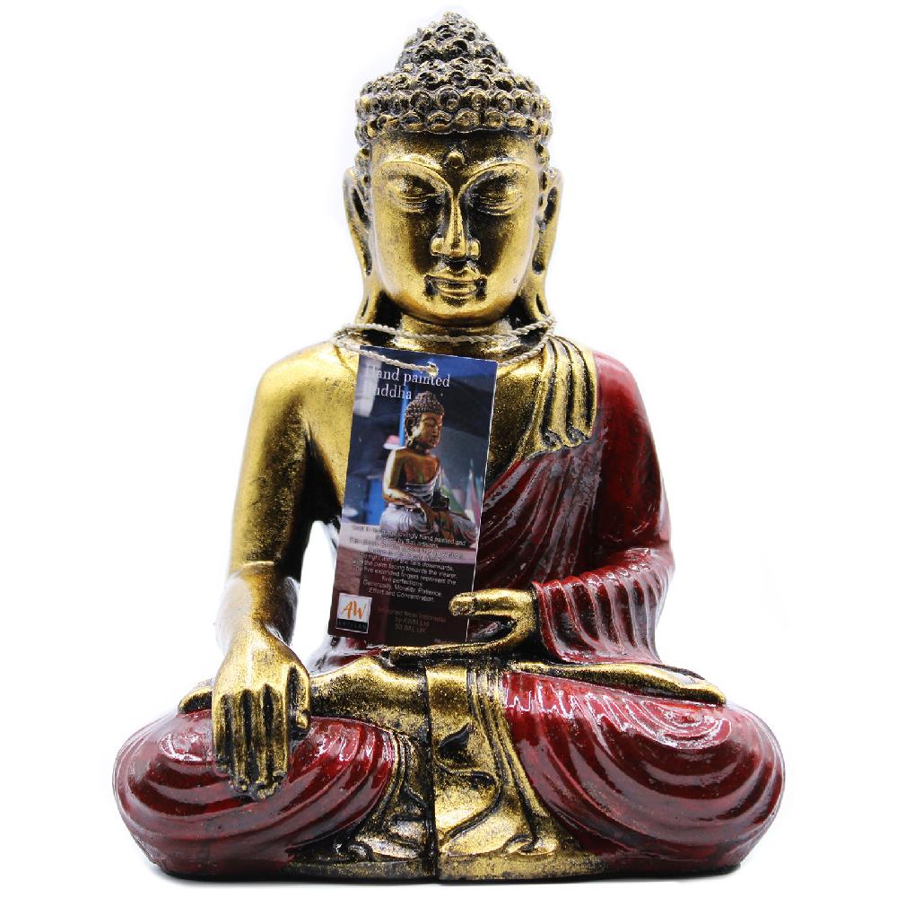 Ancient Wisdom Red & Gold Buddha - Large