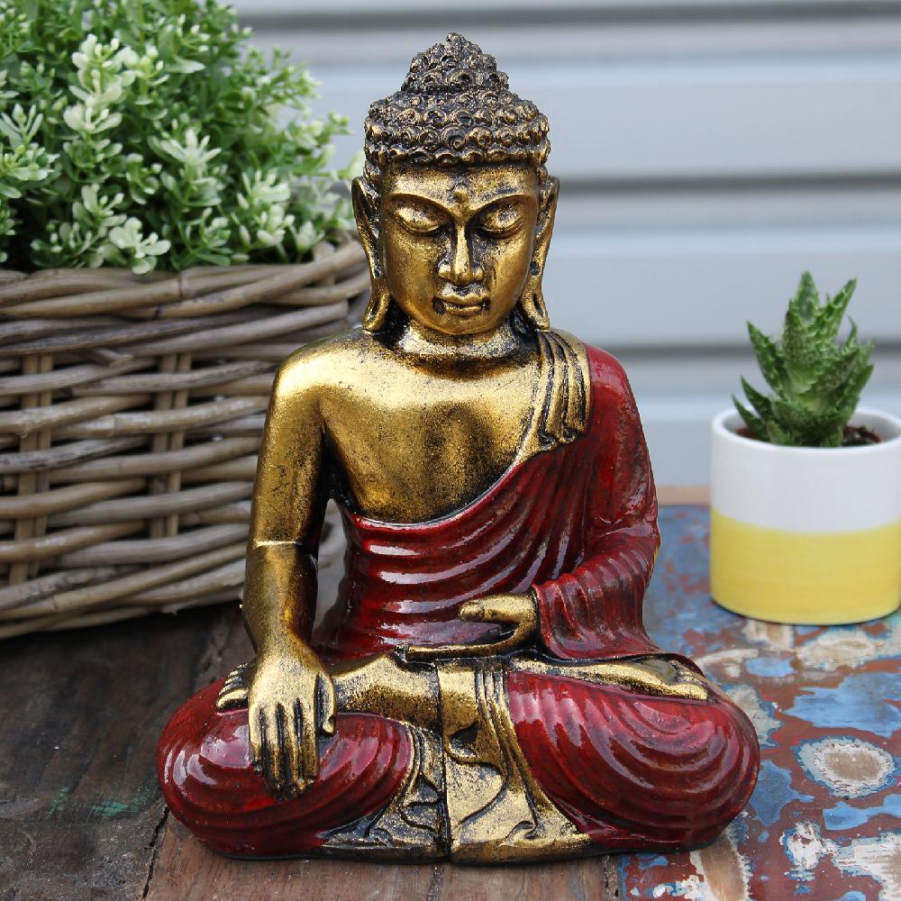 Ancient Wisdom Red & Gold Buddha - Large