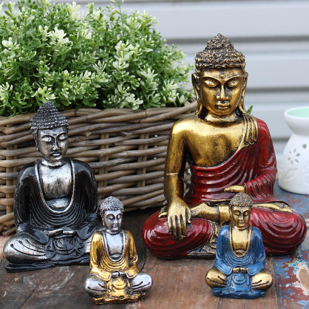 Ancient Wisdom Red & Gold Buddha - Medium