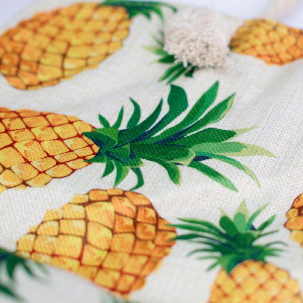 Ancient Wisdom Rope Handle Bag - Pineapples