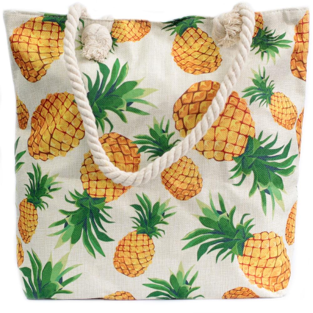 ancient wisdom Rope Handle Bag - Pineapples
