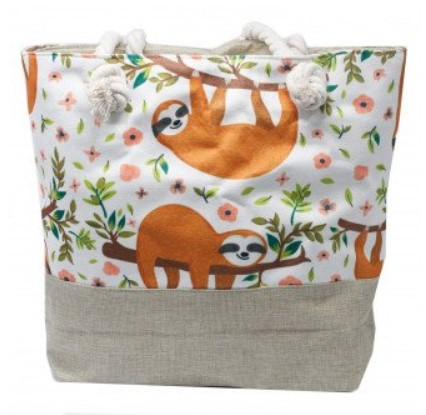 Ancient Wisdom Rope Handle Bag - Sloths