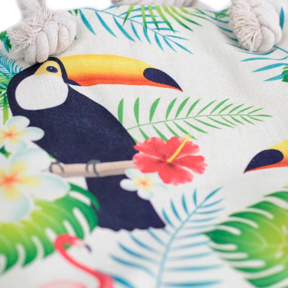 Ancient Wisdom Rope Handle Bag - Tropical Toucan