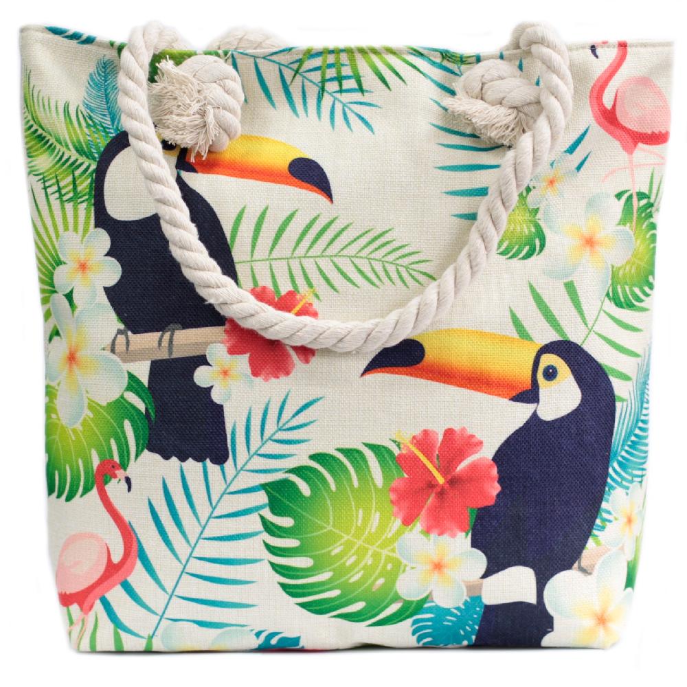 ancient wisdom Rope Handle Bag - Tropical Toucan