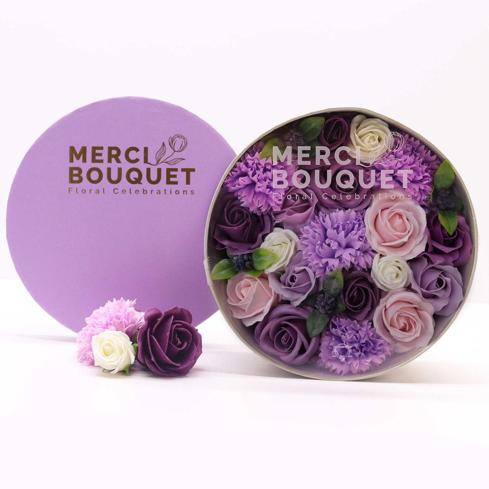 Ancient Wisdom Round Box - Lavender Rose & Carnation