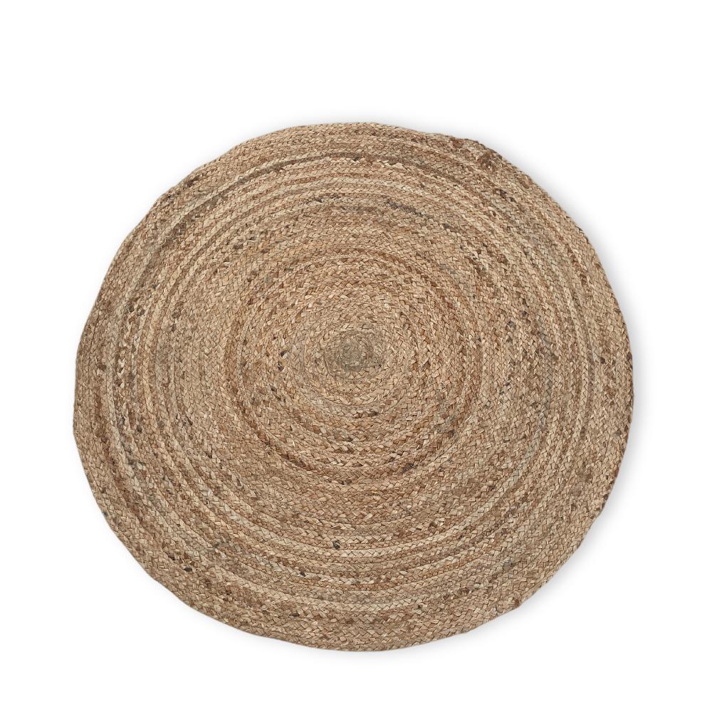 Ancient Wisdom Round Soft Jute Rug 90cm