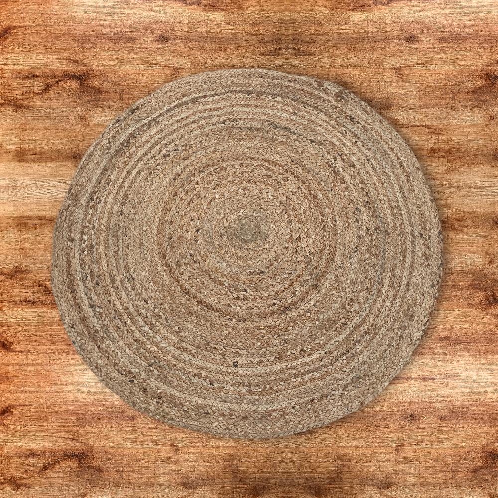 Ancient Wisdom Round Soft Jute Rug 90cm