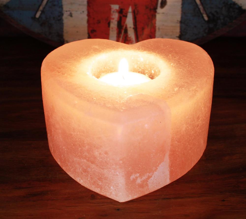 ancient wisdom Salt Candle Holder - Med Heart