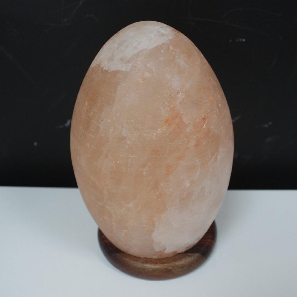 Ancient Wisdom Salt Lamp Egg - Wooden Base - UK Plug