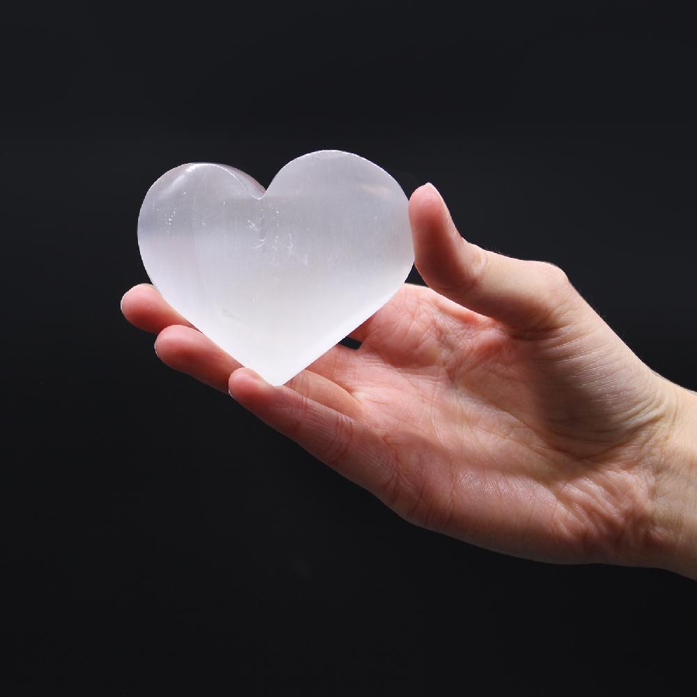 Ancient Wisdom Selenite Heart - 5-6 Cm