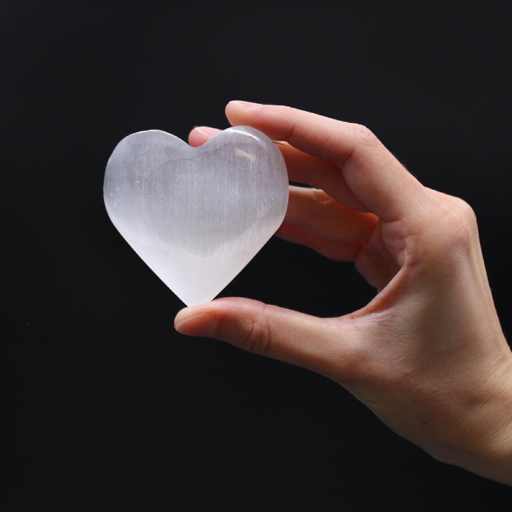 Ancient Wisdom Selenite Heart - 7-8cm