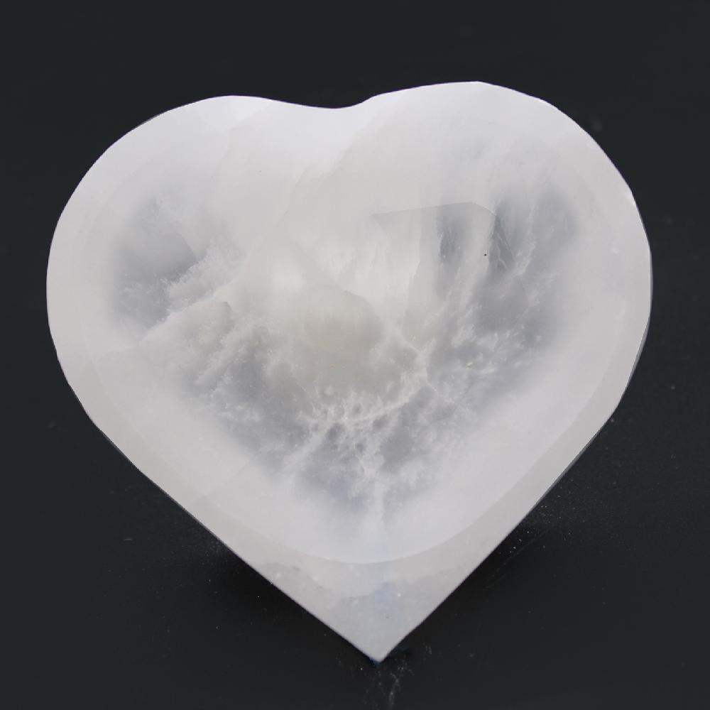 Ancient Wisdom Selenite Heart Bowl - 10cm