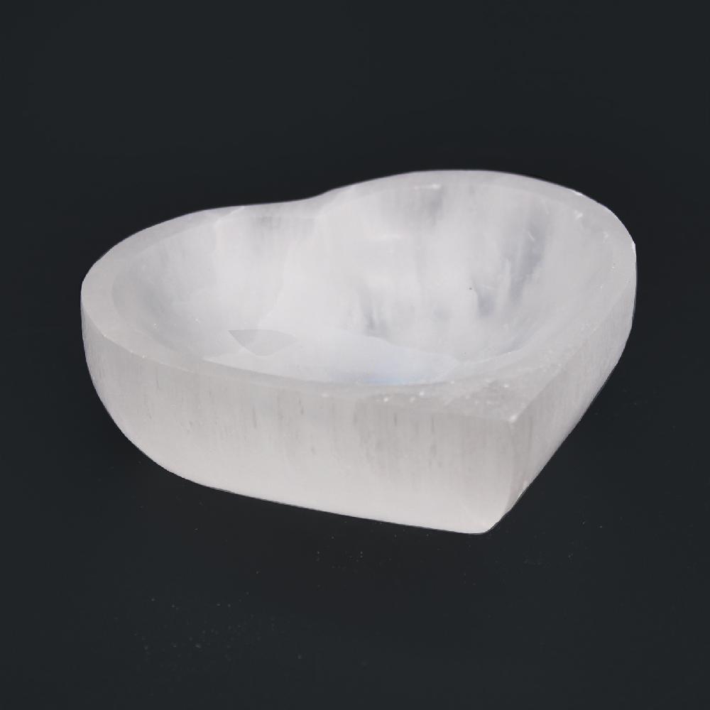 Ancient Wisdom Selenite Heart Bowl - 10cm
