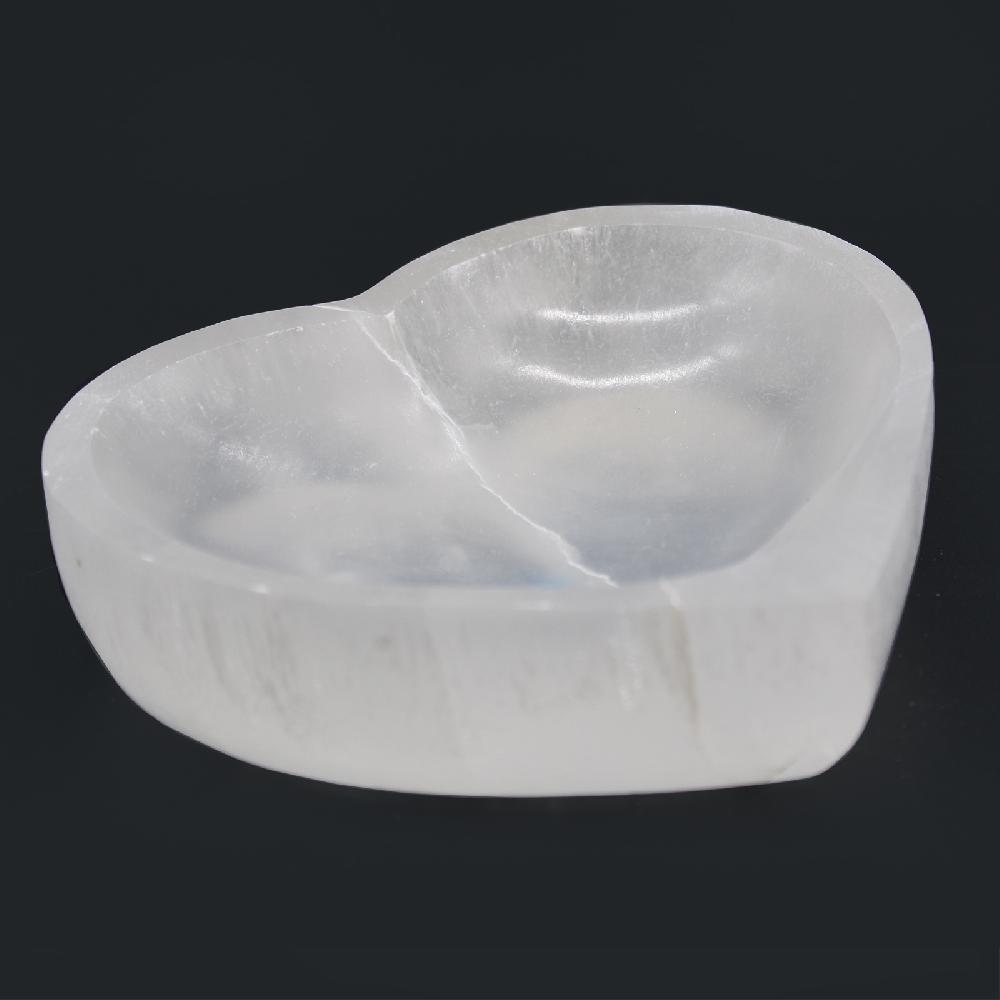 Ancient Wisdom Selenite Heart Bowl - 15cm