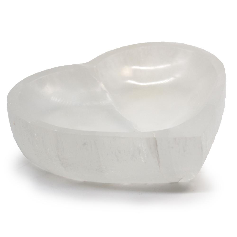 ancient wisdom Selenite Heart Bowl - 15cm