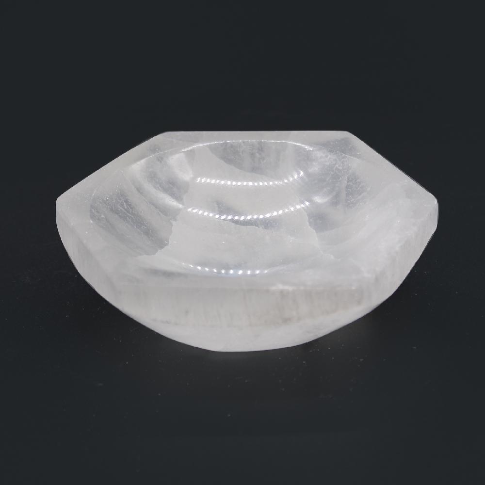 Ancient Wisdom Selenite Hex Bowl - 10cm