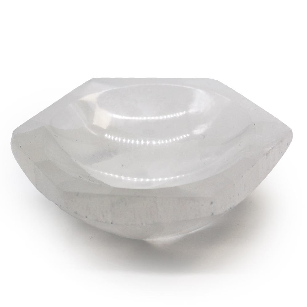 ancient wisdom Selenite Hex Bowl - 10cm