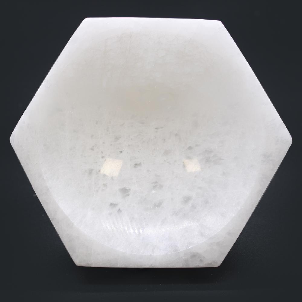 Ancient Wisdom Selenite Hex Bowl - 15cm