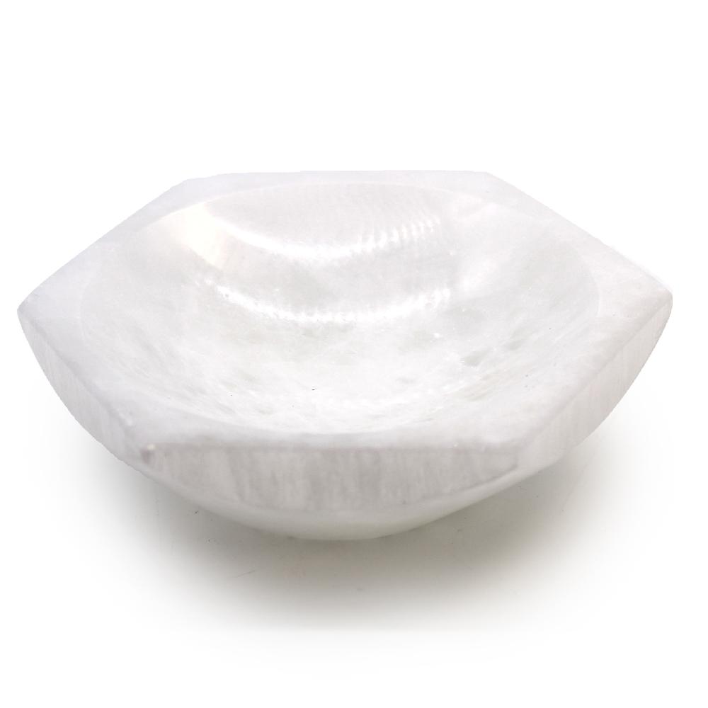 ancient wisdom Selenite Hex Bowl - 15cm