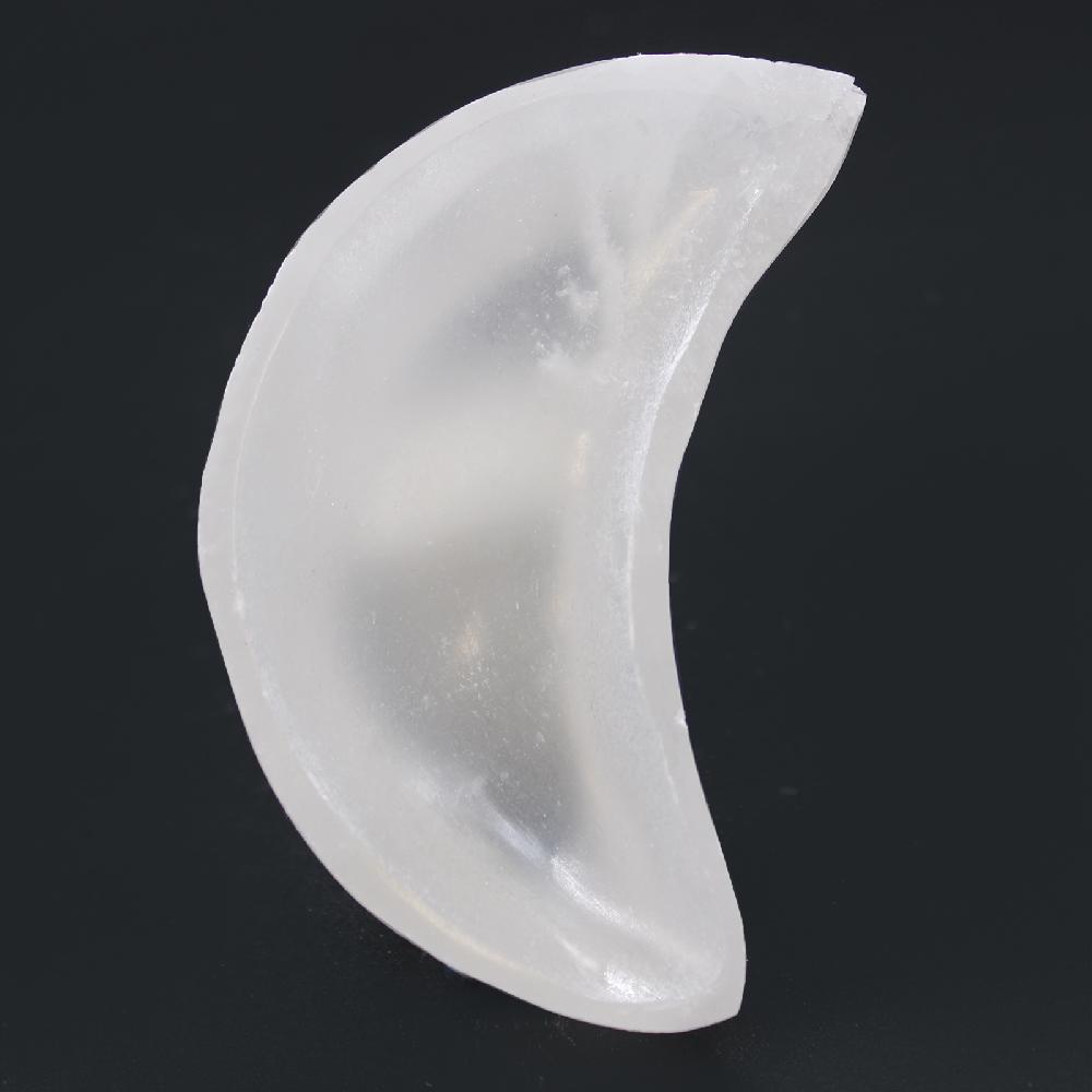 Ancient Wisdom Selenite Moon Bowl - 10cm