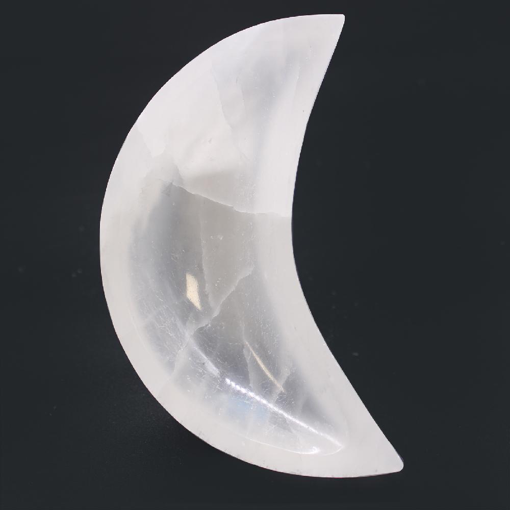 Ancient Wisdom Selenite Moon Bowl - 15cm