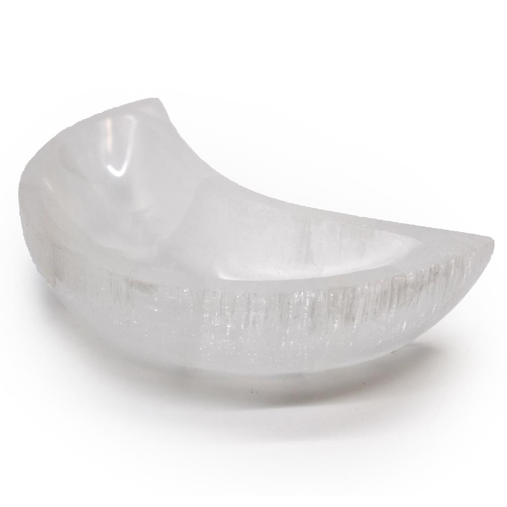 ancient wisdom Selenite Moon Bowl - 15cm