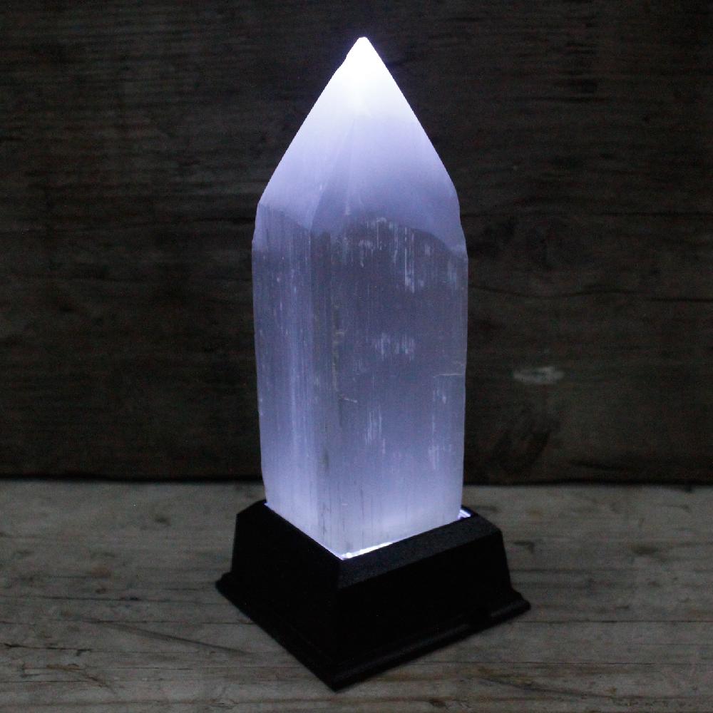 Ancient Wisdom Selenite Pencil Point Tower - 15 Cm