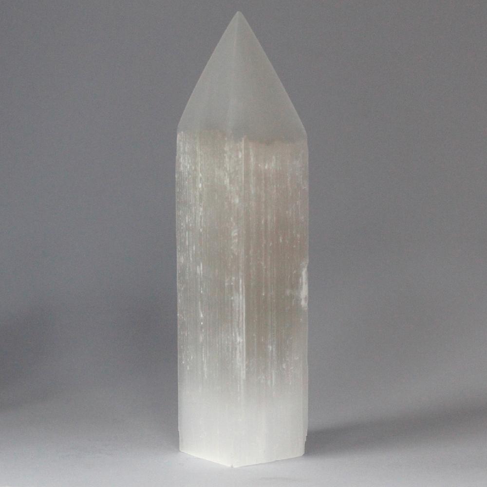 Ancient Wisdom Selenite Pencil Point Tower - 20 Cm