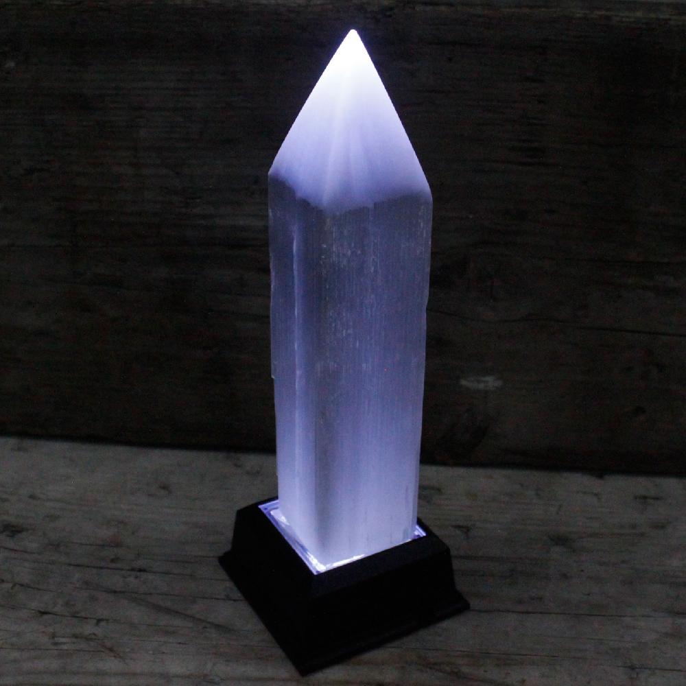 Ancient Wisdom Selenite Pencil Point Tower - 20 Cm