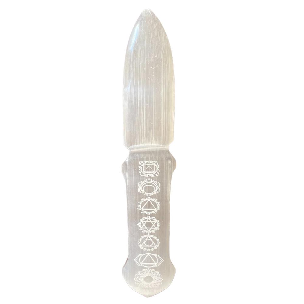 Ancient Wisdom Selenite Ritual Knife - Chakra