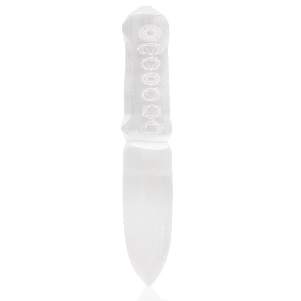 Ancient Wisdom Selenite Ritual Knife - Chakra
