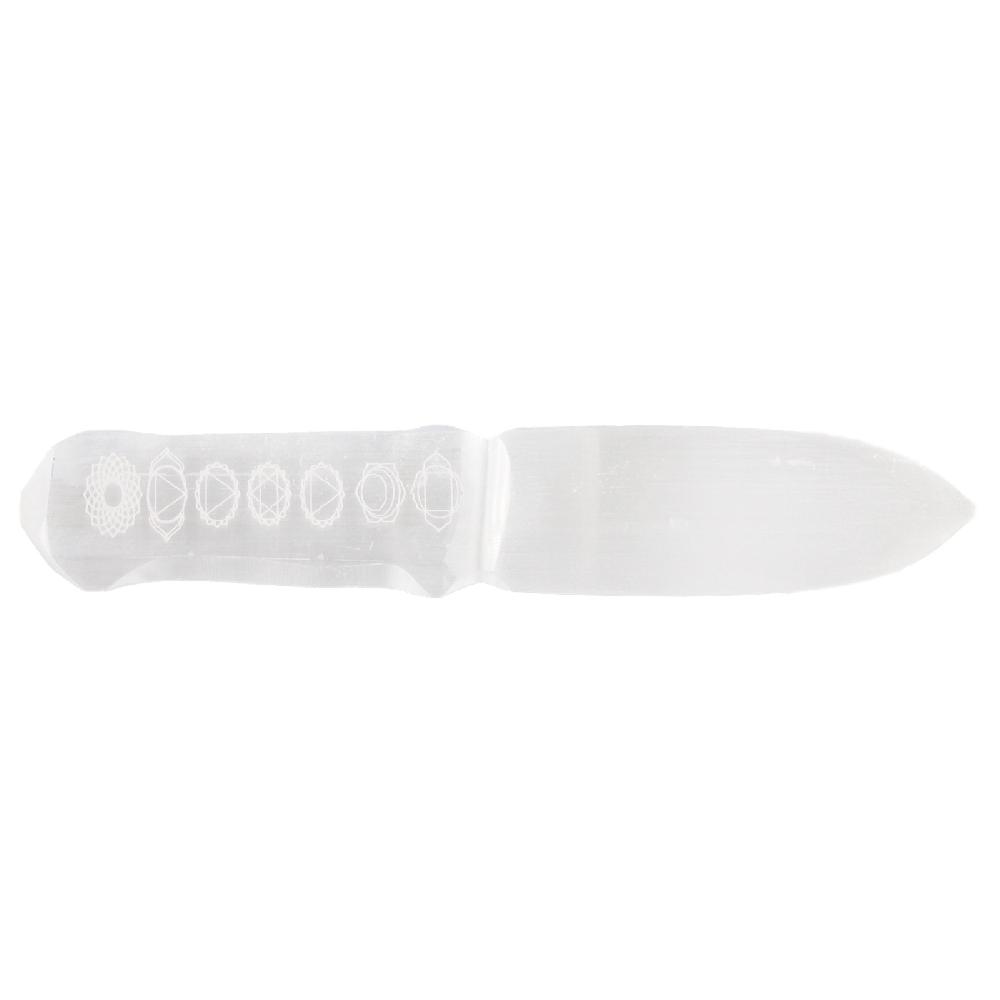Ancient Wisdom Selenite Ritual Knife - Chakra
