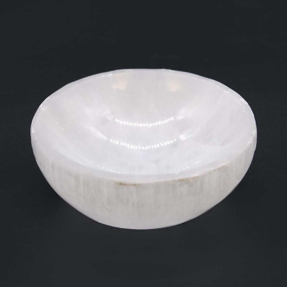 Ancient Wisdom Selenite Round Bowl - 10cm