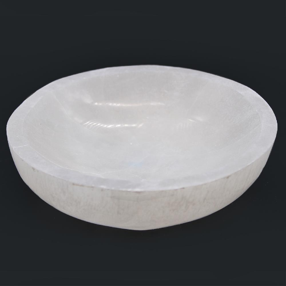 Ancient Wisdom Selenite Round Bowl - 15cm
