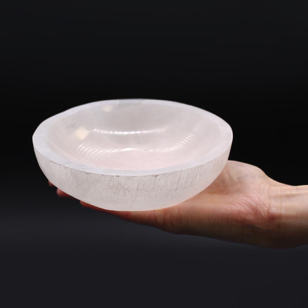 Ancient Wisdom Selenite Round Bowl - 15cm