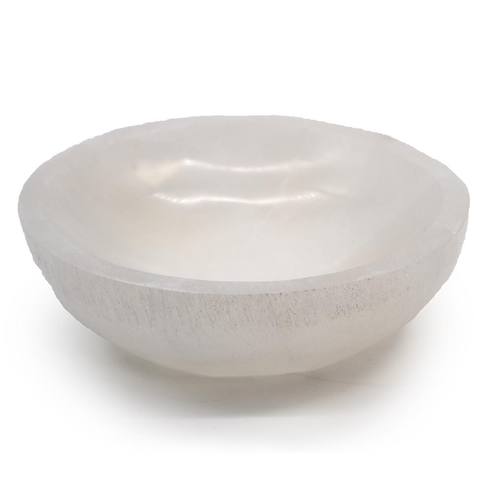 ancient wisdom Selenite Round Bowl - 15cm