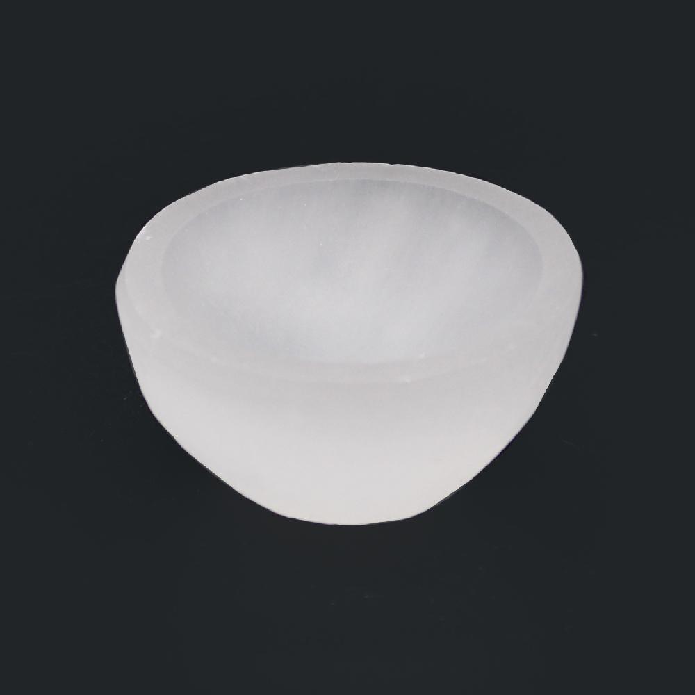 Ancient Wisdom Selenite Round Bowl - 6cm