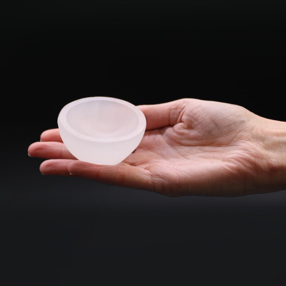 Ancient Wisdom Selenite Round Bowl - 6cm