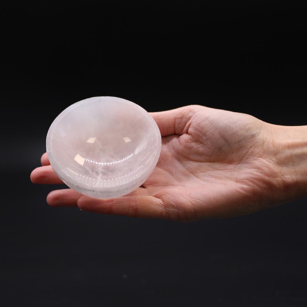 Ancient Wisdom Selenite Round Bowl - 8cm