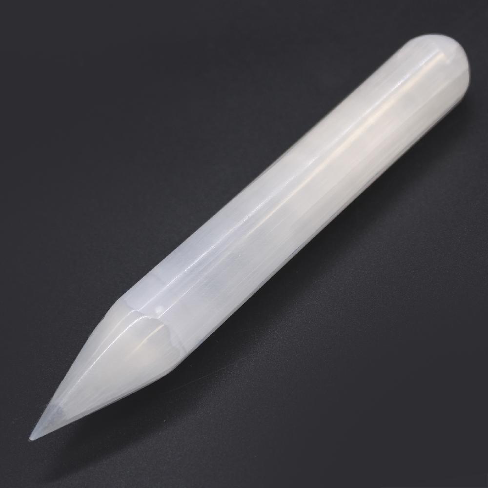 Ancient Wisdom Selenite Wand - 16 Cm (Point One End)