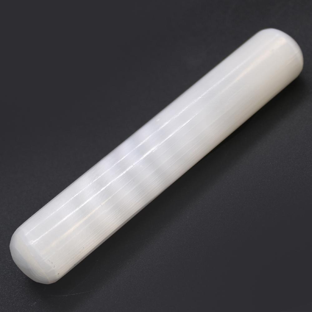 Ancient Wisdom Selenite Wand - 16 Cm (Round Both Ends)