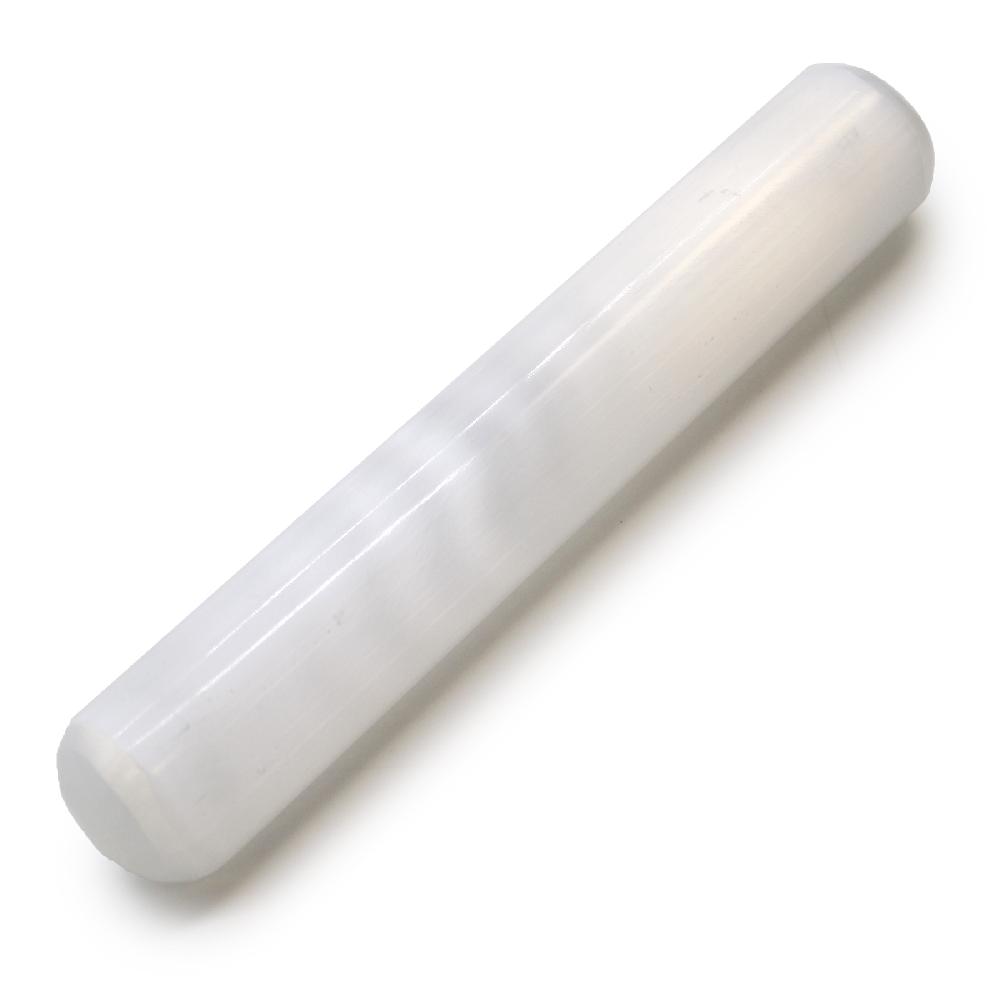 ancient wisdom Selenite Wand - 16 cm (Round Both Ends)
